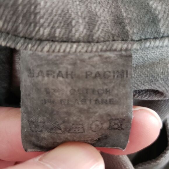 Sarah Pacini Medium Size 8/10 Gray Distressed Mini Skirt - Picture 9 of 10